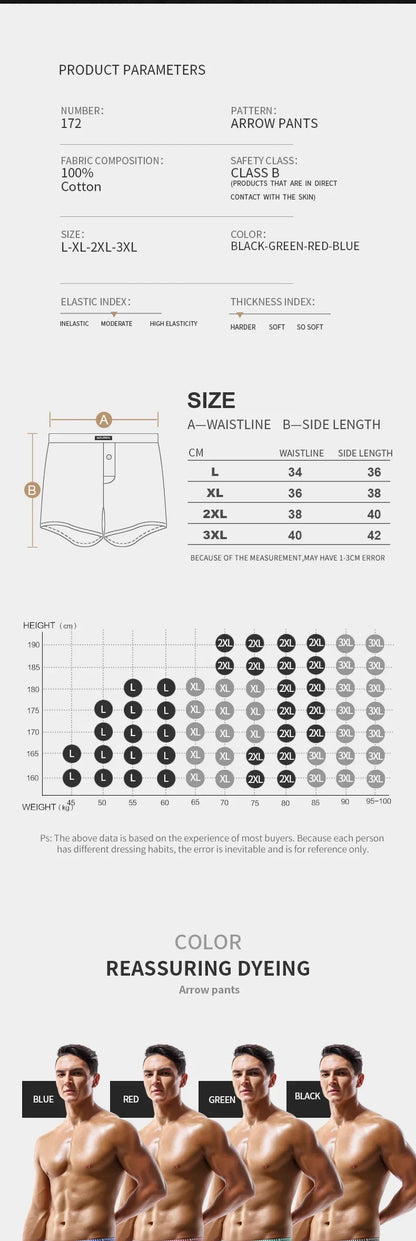 Cotton Boxer Shorts - Men's Loose Cotton Boxers Breathable Pajama Shorts - ZOOMNSTORE