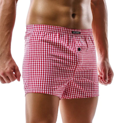 Cotton Boxer Shorts - Men's Loose Cotton Boxers Breathable Pajama Shorts - ZOOMNSTORE