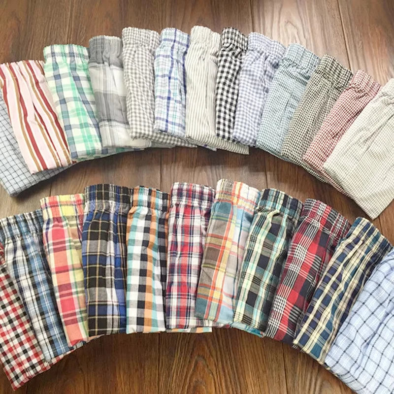 Cotton Boxer Shorts – Men's Plaid Boxers, Comfortable Breathable Underwear - ZOOMNSTORE