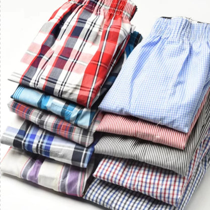 Cotton Boxer Shorts – Men's Plaid Boxers, Comfortable Breathable Underwear - ZOOMNSTORE