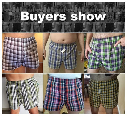 Cotton Boxer Shorts – Men's Plaid Boxers, Comfortable Breathable Underwear - ZOOMNSTORE