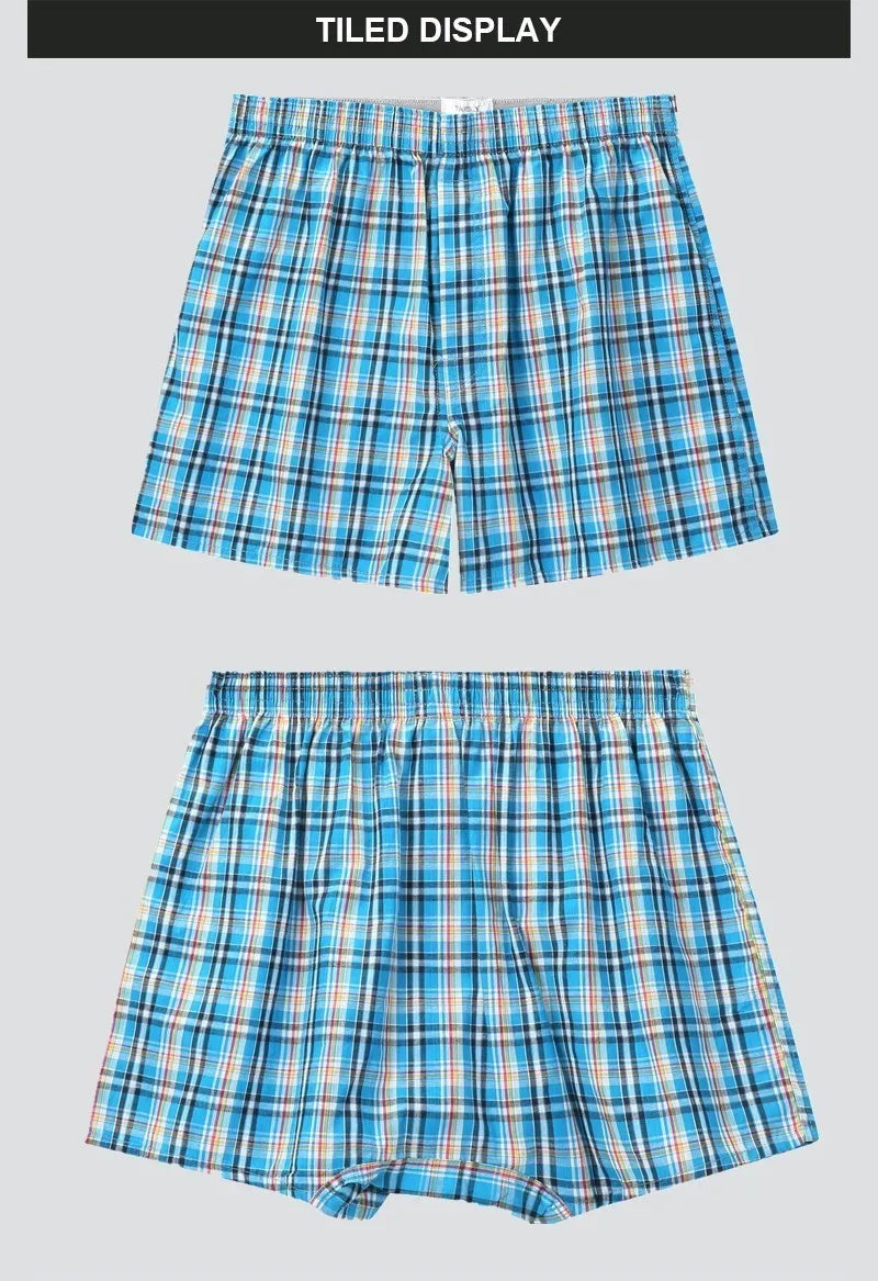 Cotton Boxer Shorts – Men's Plaid Boxers, Comfortable Breathable Underwear - ZOOMNSTORE