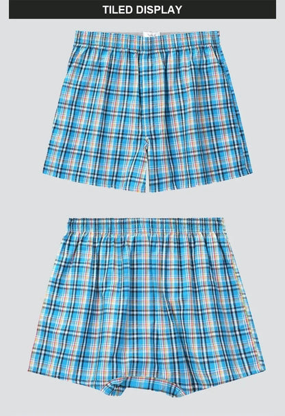 Cotton Boxer Shorts – Men's Plaid Boxers, Comfortable Breathable Underwear - ZOOMNSTORE