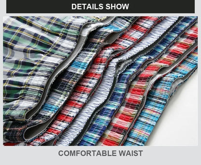 Cotton Boxer Shorts – Men's Plaid Boxers, Comfortable Breathable Underwear - ZOOMNSTORE