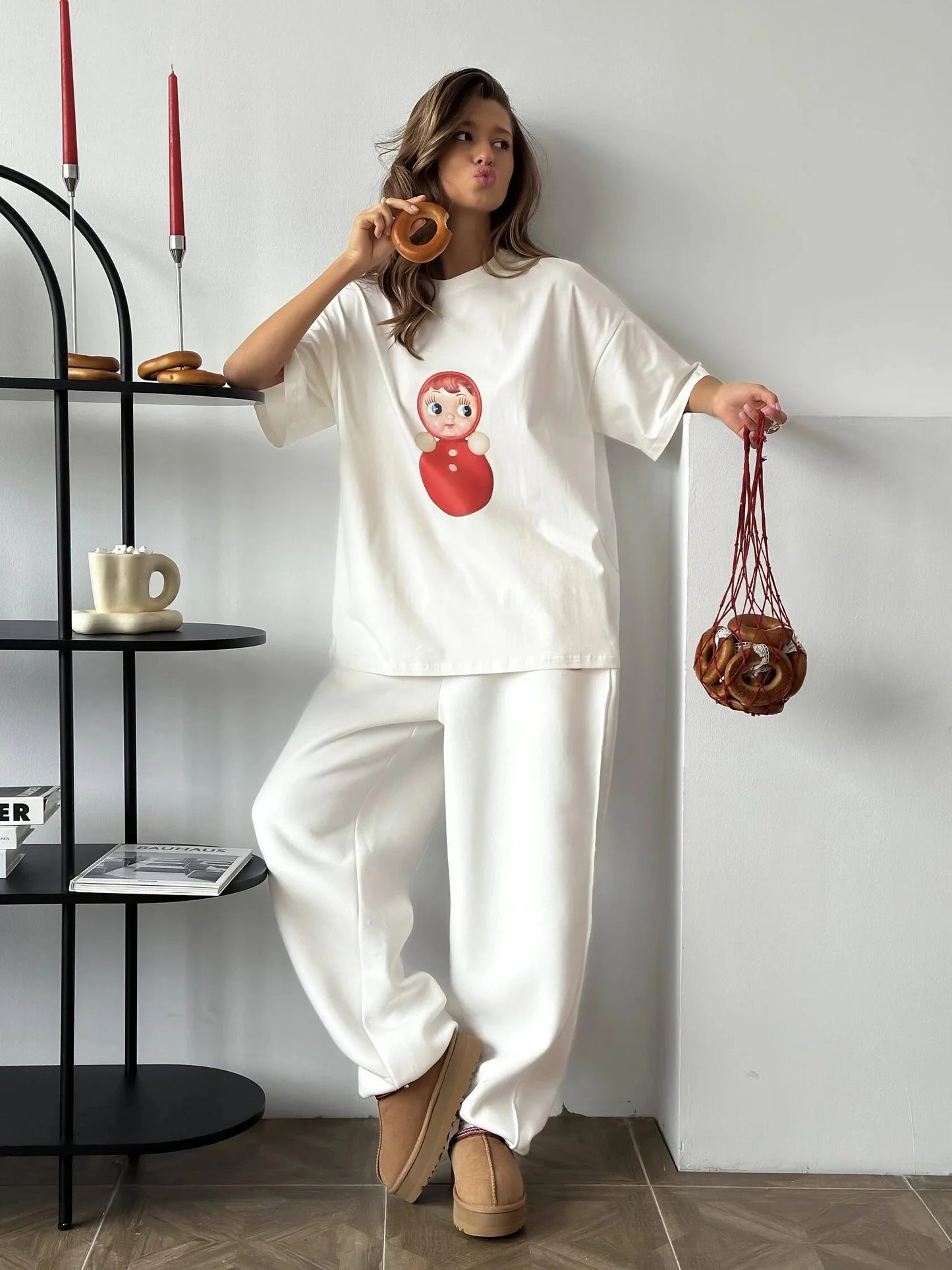 Cotton Cartoon T-Shirt - Womens Casual O-Neck Short Sleeve Top - ZOOMNSTORE