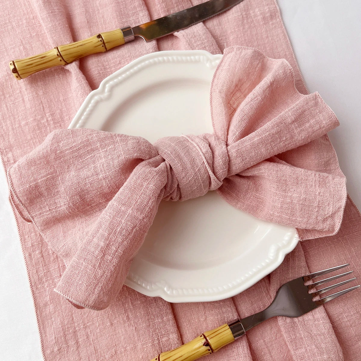 Cotton Cloth Napkins Set of 6 - 30x30cm Gauze Fabric for Wedding  Everyday Use - ZOOMNSTORE
