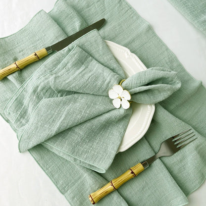 Cotton Cloth Napkins Set of 6 - 30x30cm Gauze Fabric for Wedding  Everyday Use - ZOOMNSTORE