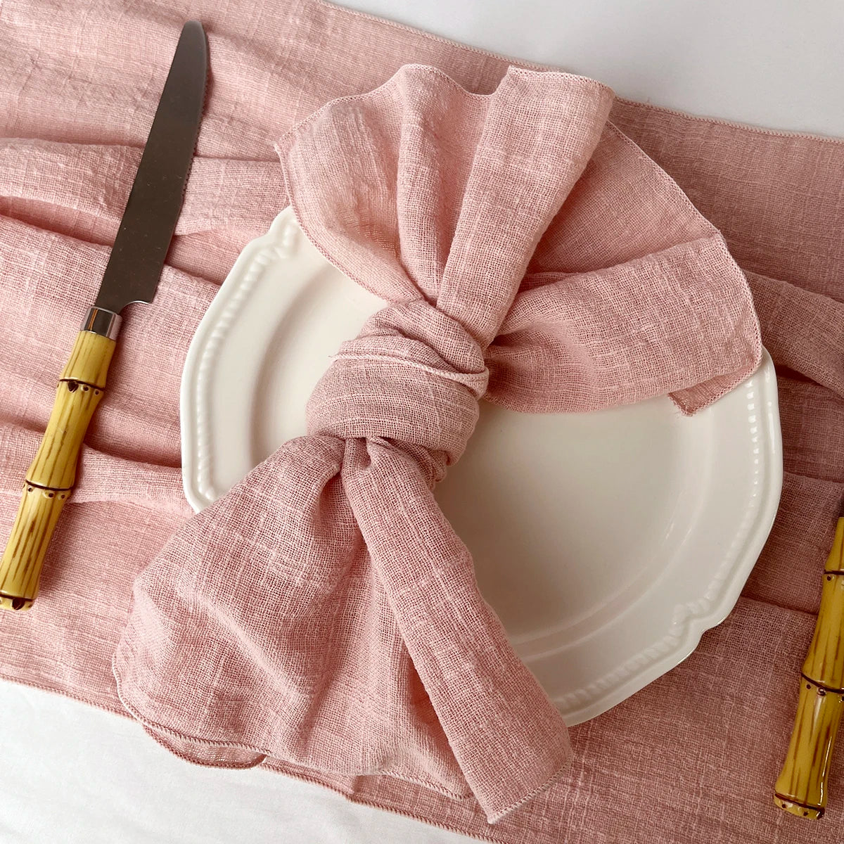 Cotton Cloth Napkins Set of 6 - 30x30cm Gauze Fabric for Wedding  Everyday Use - ZOOMNSTORE