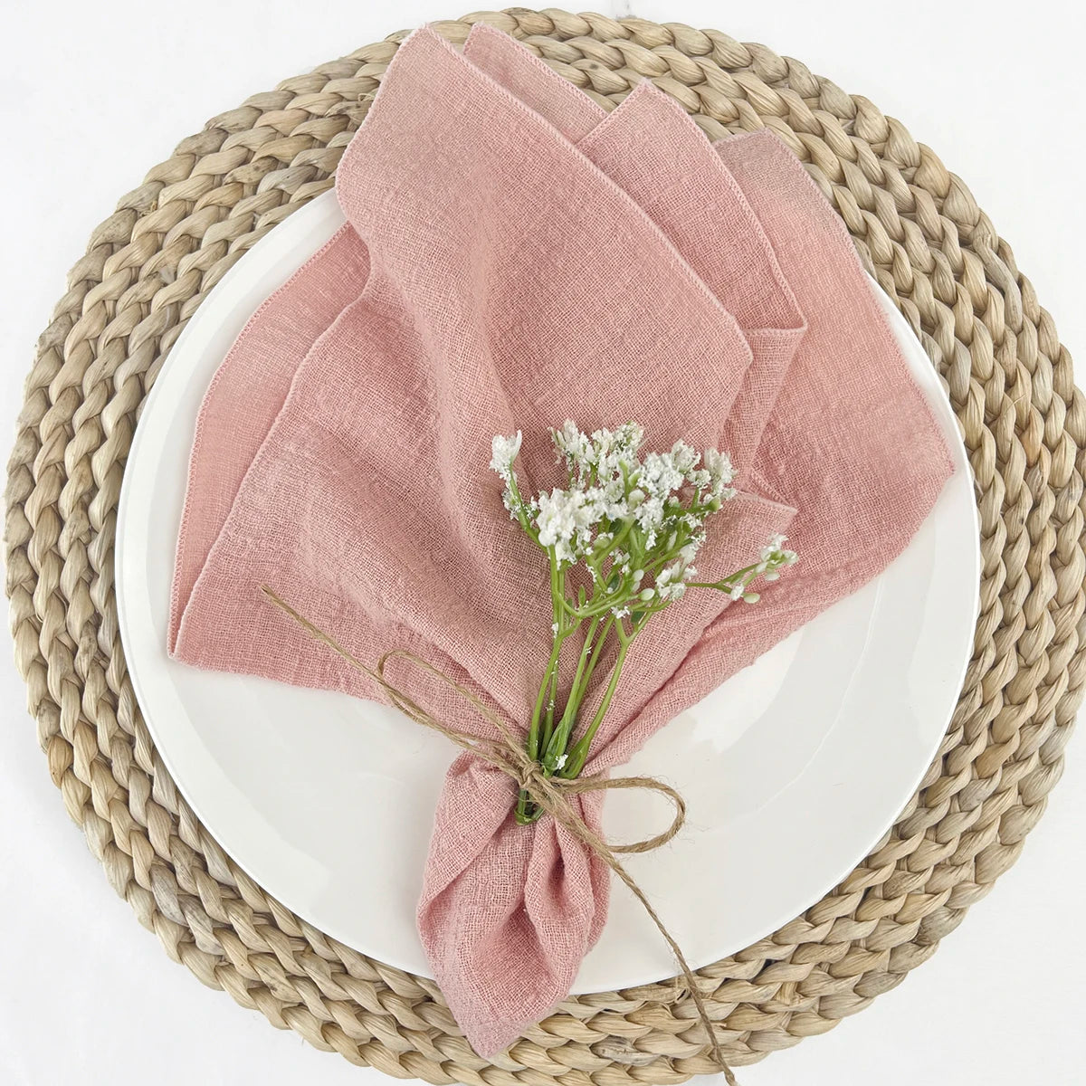 Cotton Cloth Napkins Set of 6 - 30x30cm Gauze Fabric for Wedding  Everyday Use - ZOOMNSTORE