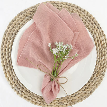 Cotton Cloth Napkins Set of 6 - 30x30cm Gauze Fabric for Wedding  Everyday Use - ZOOMNSTORE