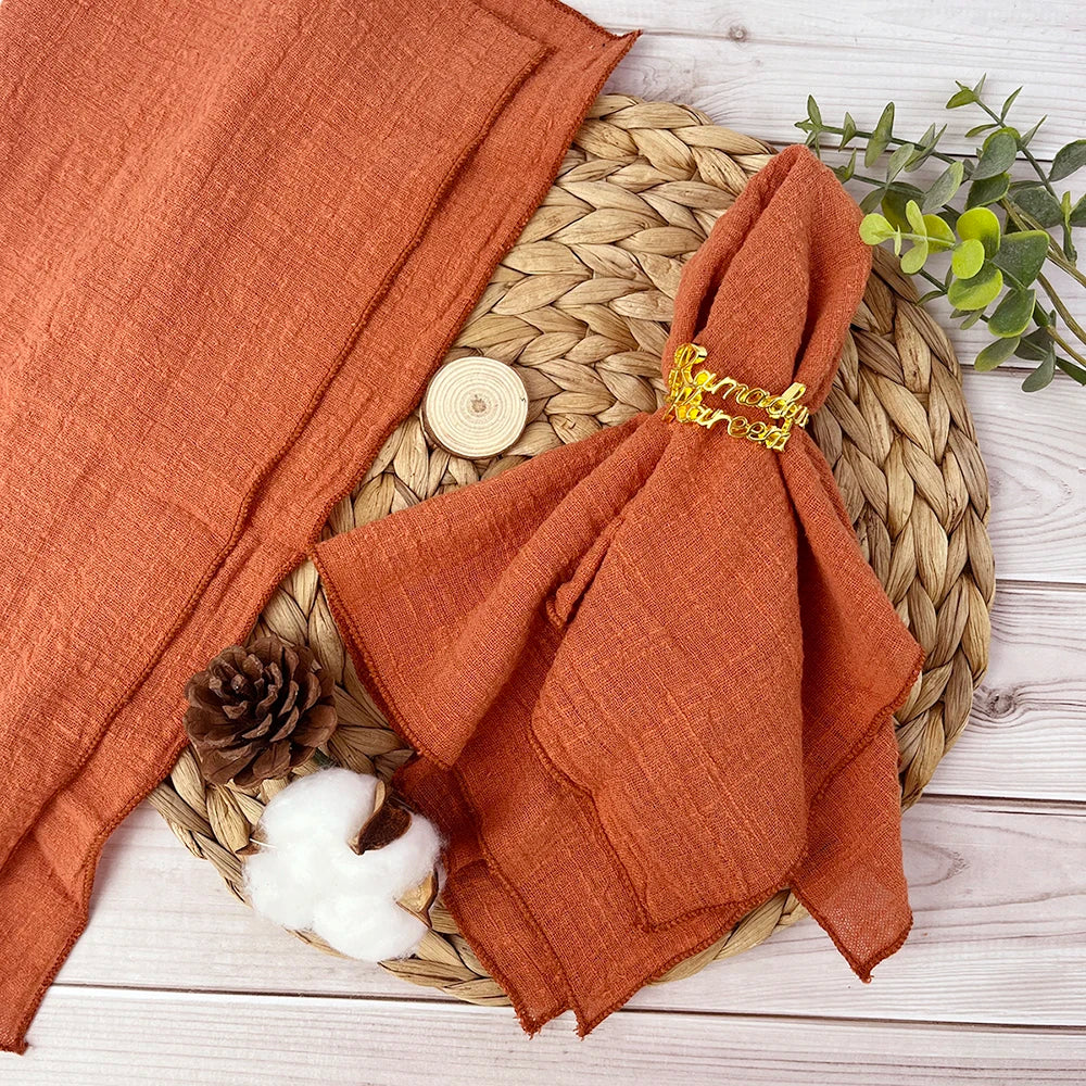 Cotton Cloth Napkins Set of 6 - 30x30cm Gauze Fabric for Wedding  Everyday Use - ZOOMNSTORE