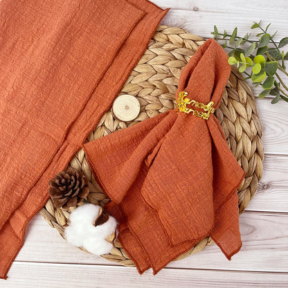 Cotton Cloth Napkins Set of 6 - 30x30cm Gauze Fabric for Wedding  Everyday Use - ZOOMNSTORE