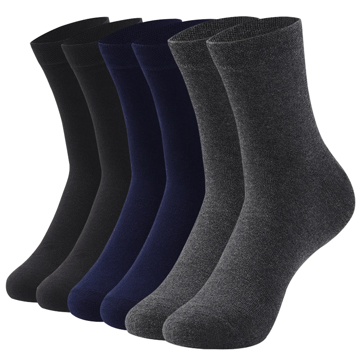 Cotton Crew Socks - Men's & Women's Soft Breathable Pure Color Socks, Large Size - ZOOMNSTORE