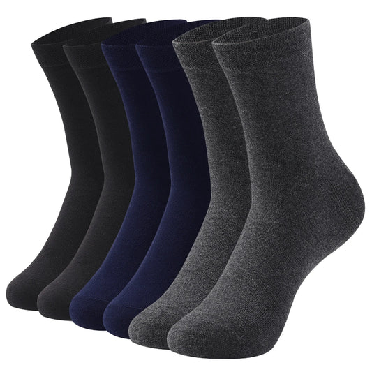 Cotton Crew Socks - Men's & Women's Soft Breathable Pure Color Socks, Large Size - ZOOMNSTORE