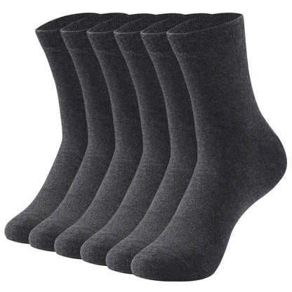 Cotton Crew Socks - Men's & Women's Soft Breathable Pure Color Socks, Large Size - ZOOMNSTORE