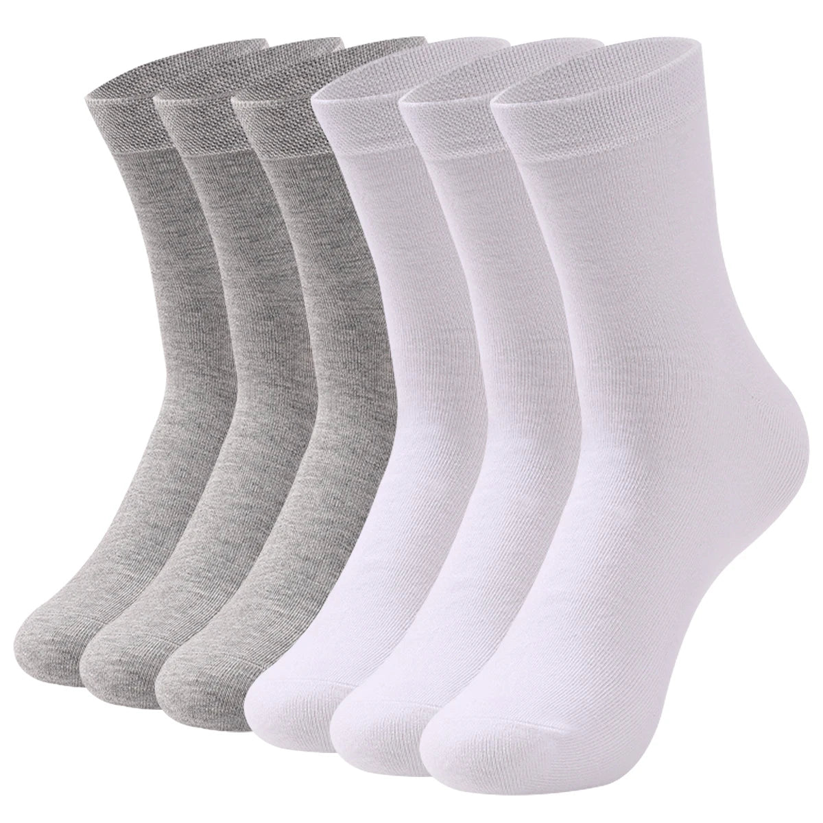 Cotton Crew Socks - Men's & Women's Soft Breathable Pure Color Socks, Large Size - ZOOMNSTORE