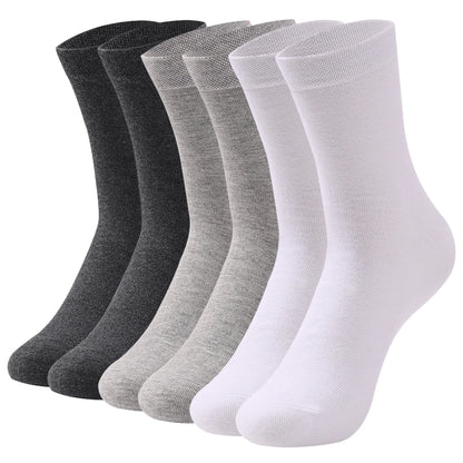 Cotton Crew Socks - Men's & Women's Soft Breathable Pure Color Socks, Large Size - ZOOMNSTORE