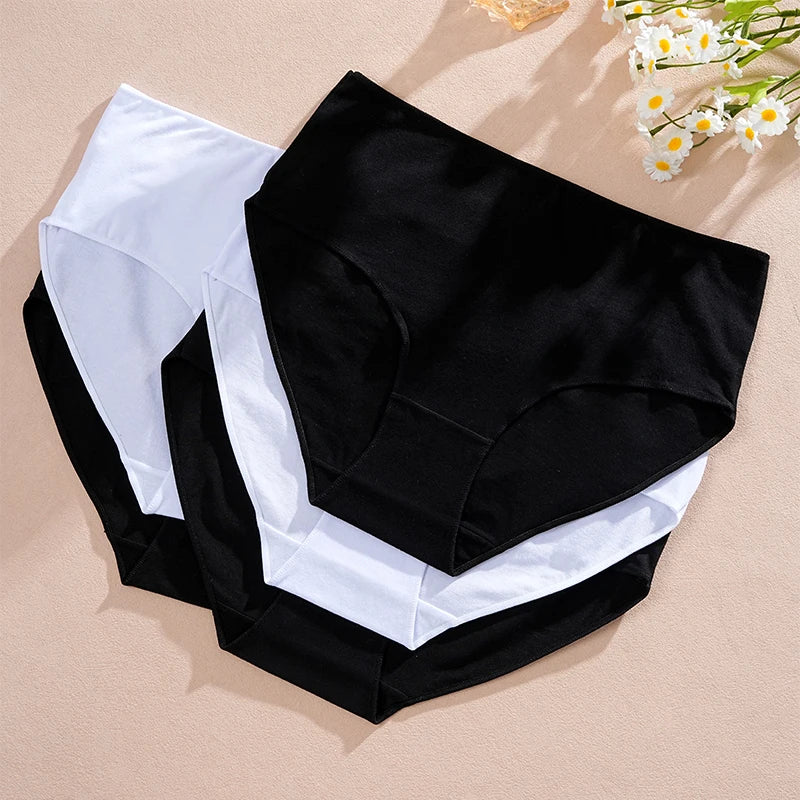 Cotton High Waist Panties – Seamless Women's Briefs | Breathable Underwear Comfort - ZOOMNSTORE