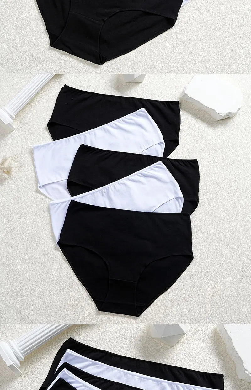 Cotton High Waist Panties – Seamless Women's Briefs | Breathable Underwear Comfort - ZOOMNSTORE