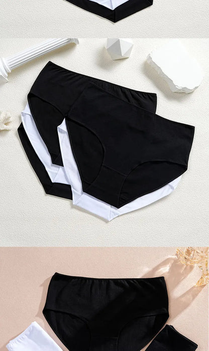 Cotton High Waist Panties – Seamless Women's Briefs | Breathable Underwear Comfort - ZOOMNSTORE