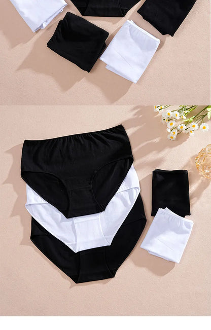 Cotton High Waist Panties – Seamless Women's Briefs | Breathable Underwear Comfort - ZOOMNSTORE