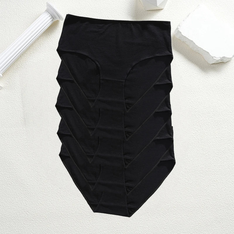 Cotton High Waist Panties – Seamless Women's Briefs | Breathable Underwear Comfort - ZOOMNSTORE