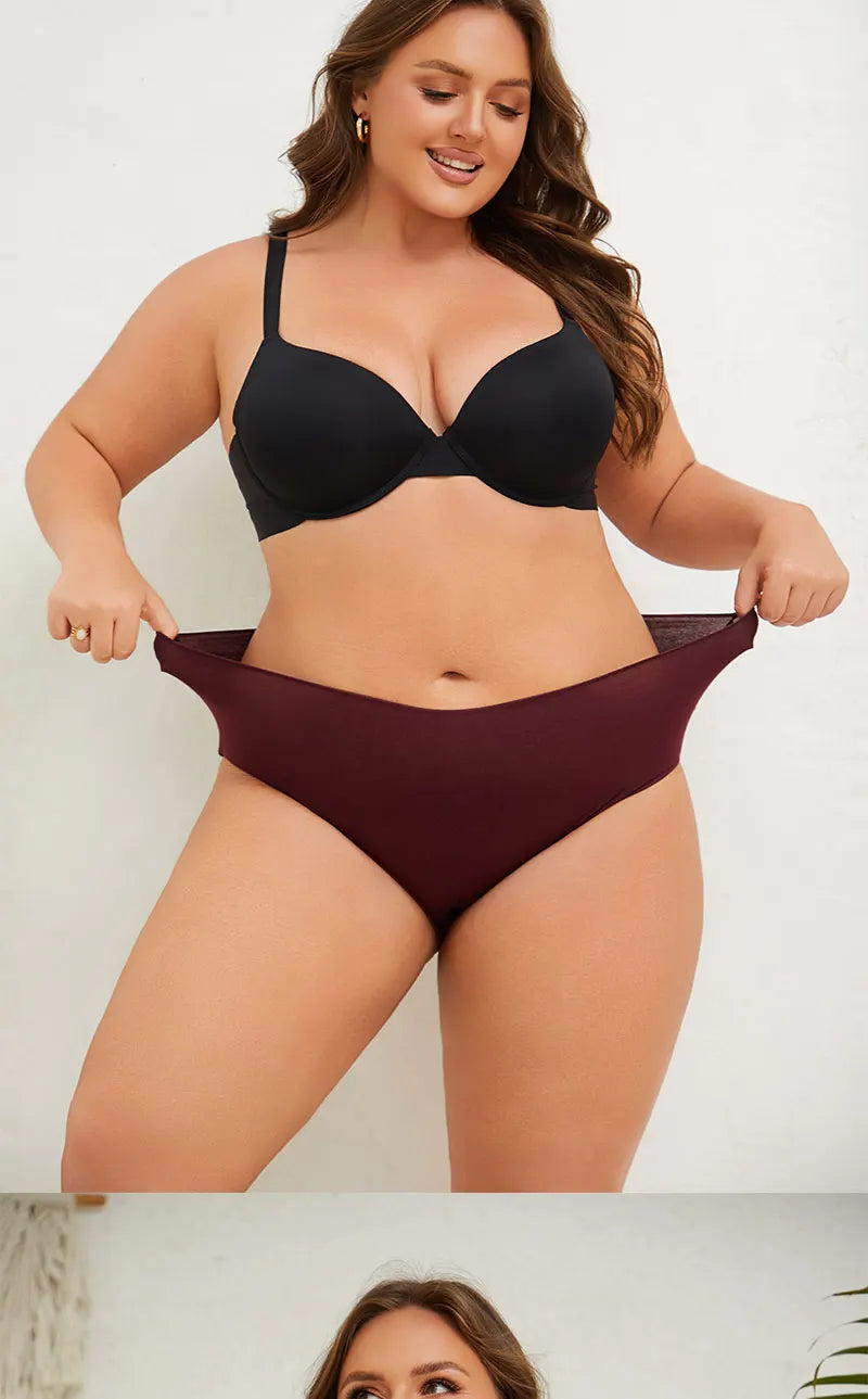 Cotton High Waist Panties - Women’s Seamless Breathable Briefs Set S-2XL - ZOOMNSTORE
