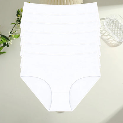 Cotton High Waist Panties - Women’s Seamless Breathable Briefs Set S-2XL - ZOOMNSTORE