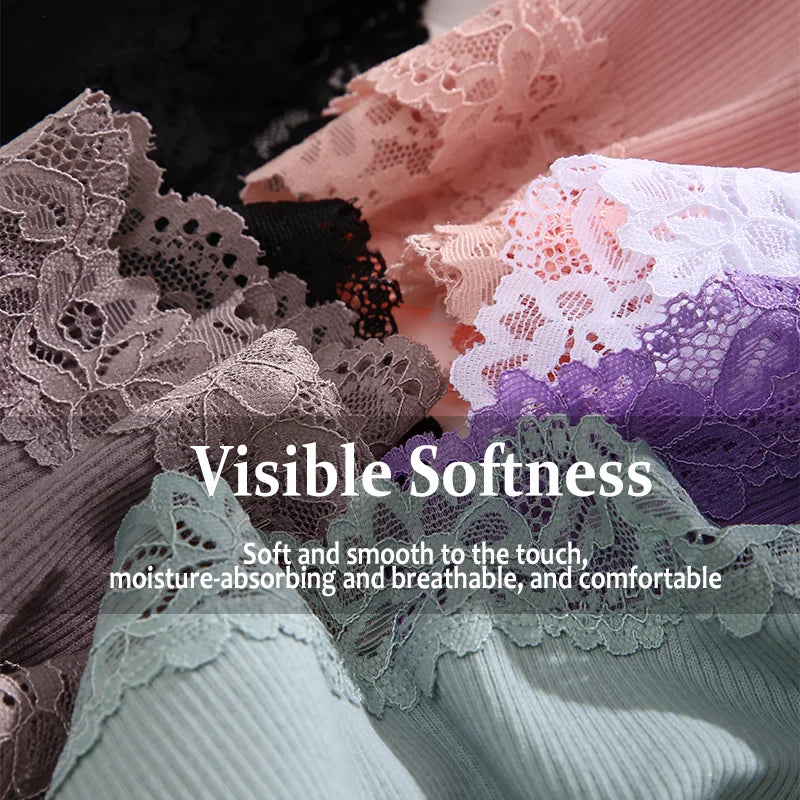 Cotton Lace Panties - 15Pcs Women Cotton Briefs Brazilian Lace Underwear Set - ZOOMNSTORE