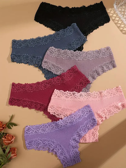 Cotton Lace Panties - 15Pcs Women Cotton Briefs Brazilian Lace Underwear Set - ZOOMNSTORE
