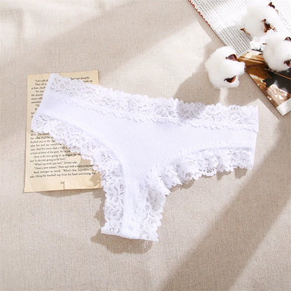 Cotton Lace Panties - 15Pcs Women Cotton Briefs Brazilian Lace Underwear Set - ZOOMNSTORE
