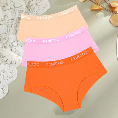 Cotton Letter Belt Womens Briefs - Sexy Low Waist Comfortable Panties 3 Pcs - ZOOMNSTORE