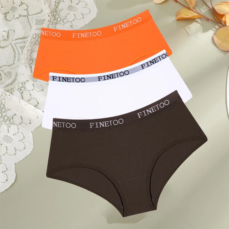 Cotton Letter Belt Womens Briefs - Sexy Low Waist Comfortable Panties 3 Pcs - ZOOMNSTORE