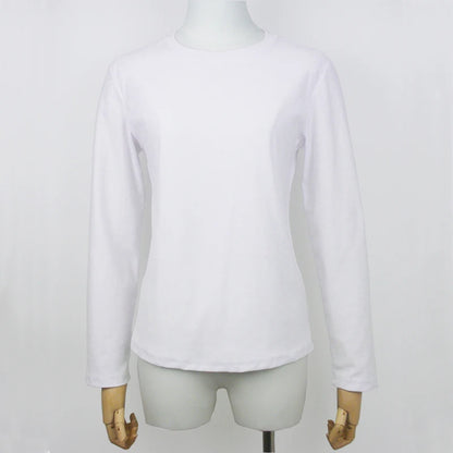 Cotton Long Sleeve Tops – Women's Casual Tees | Soft Breathable Fabric, O-Neck Style Shirt - ZOOMNSTORE
