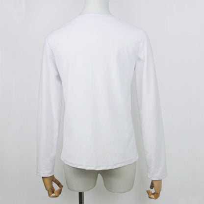 Cotton Long Sleeve Tops – Women's Casual Tees | Soft Breathable Fabric, O-Neck Style Shirt - ZOOMNSTORE