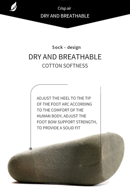 Cotton Men Socks - 5 Pairs Breathable Low Cut Ankle Socks Set for Summer Comfort - ZOOMNSTORE