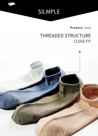 Cotton Men Socks - 5 Pairs Breathable Low Cut Ankle Socks Set for Summer Comfort - ZOOMNSTORE