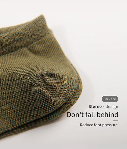 Cotton Men Socks - 5 Pairs Breathable Low Cut Ankle Socks Set for Summer Comfort - ZOOMNSTORE