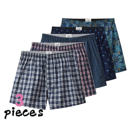 Cotton Men's Boxer Shorts - Breathable Soft Cotton Shorts, Loose Fit Pajamas - ZOOMNSTORE