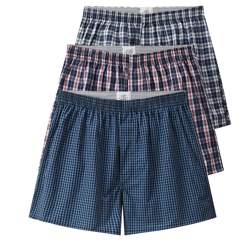Cotton Men's Boxer Shorts - Breathable Soft Cotton Shorts, Loose Fit Pajamas - ZOOMNSTORE