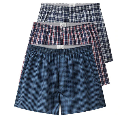 Cotton Men's Boxer Shorts - Breathable Soft Cotton Shorts, Loose Fit Pajamas - ZOOMNSTORE