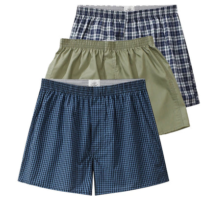 Cotton Men's Boxer Shorts - Breathable Soft Cotton Shorts, Loose Fit Pajamas - ZOOMNSTORE