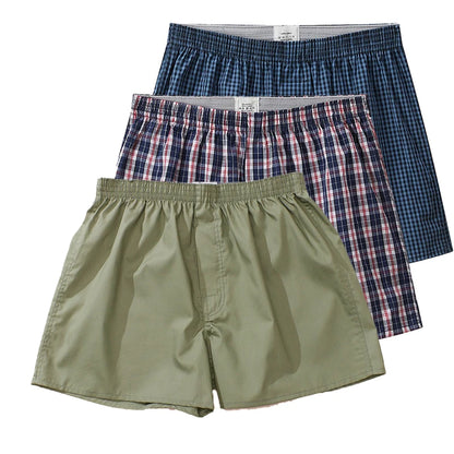 Cotton Men's Boxer Shorts - Breathable Soft Cotton Shorts, Loose Fit Pajamas - ZOOMNSTORE
