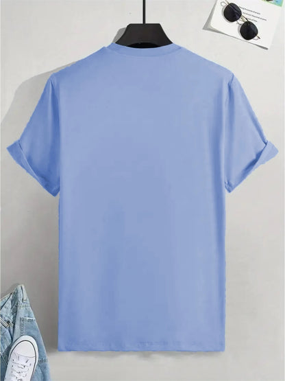 Cotton Men's T-Shirt - Plus Size Loose Fit Summer Shirt | Breathable Round Neck Tee - ZOOMNSTORE