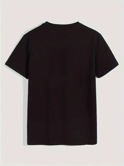 Cotton Men's T-Shirt - Plus Size Loose Fit Summer Shirt | Breathable Round Neck Tee - ZOOMNSTORE