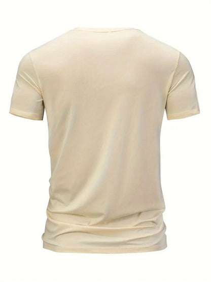 Cotton Men's T-Shirt - Plus Size Loose Fit Summer Shirt | Breathable Round Neck Tee - ZOOMNSTORE