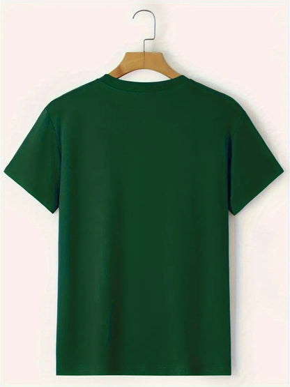 Cotton Men's T-Shirt - Plus Size Loose Fit Summer Shirt | Breathable Round Neck Tee - ZOOMNSTORE
