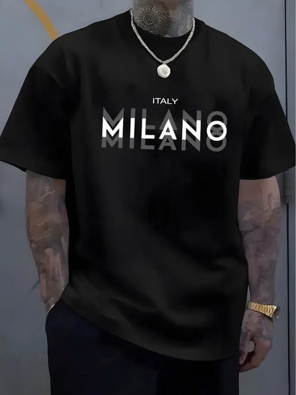Cotton Men's T-Shirt - Plus Size Loose Fit Summer Shirt | Breathable Round Neck Tee - ZOOMNSTORE