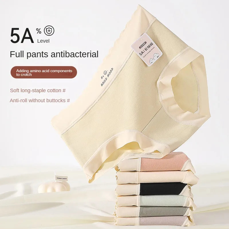 Cotton Mid-Rise Panties - Women's Antibacterial Breathable Cotton Briefs Set - ZOOMNSTORE