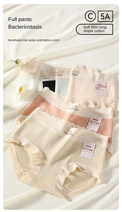Cotton Mid-Rise Panties - Women's Antibacterial Breathable Cotton Briefs Set - ZOOMNSTORE